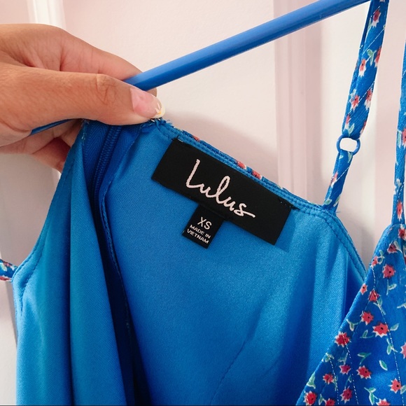 Lulu’s Royal Blue Midi Dress XS - Picture 3 of 6